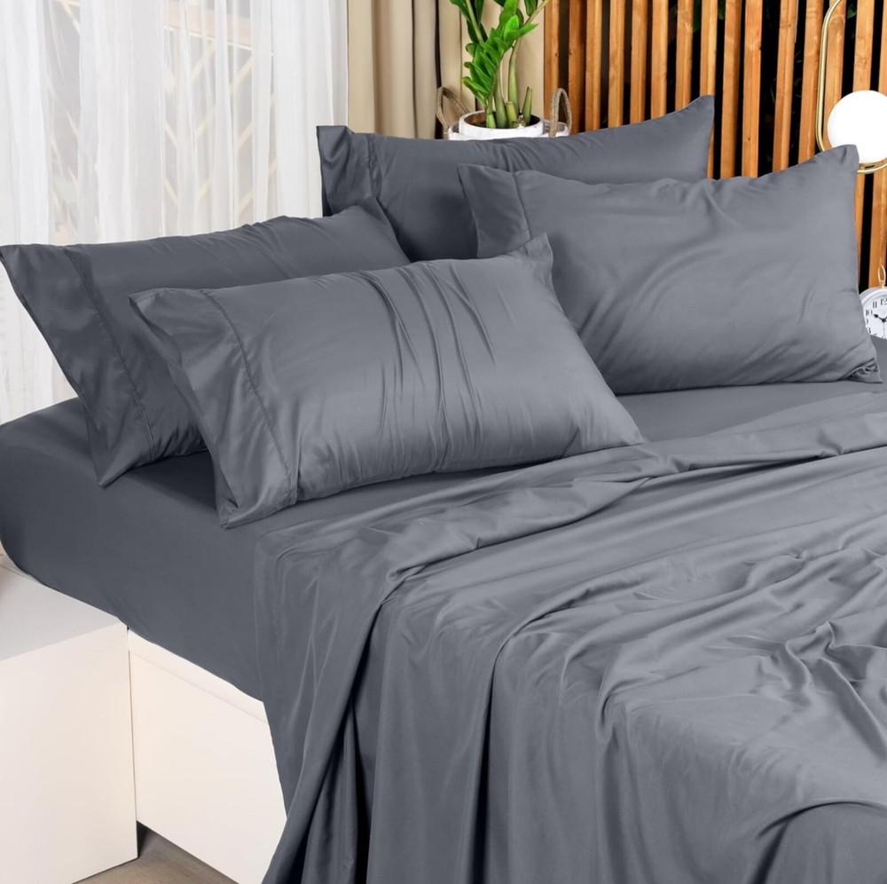 Queen Bed Sheets Set - 4 Piece Bedding - Brushed Microfiber - Shrinkage and Fade