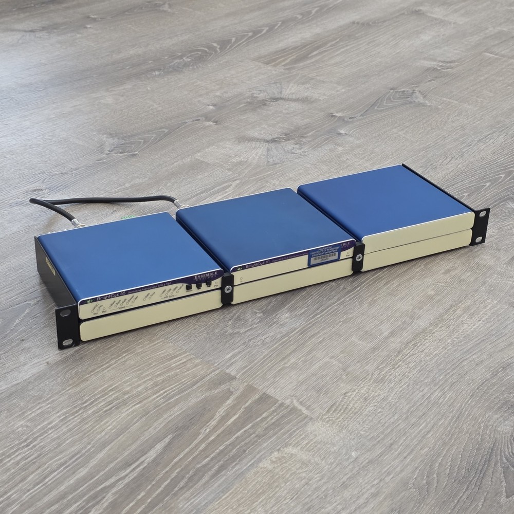 Ensemble Designs BrightEye Rack Bundle (1) BE55 Sync Gen (2) BE41 DA - Powers On