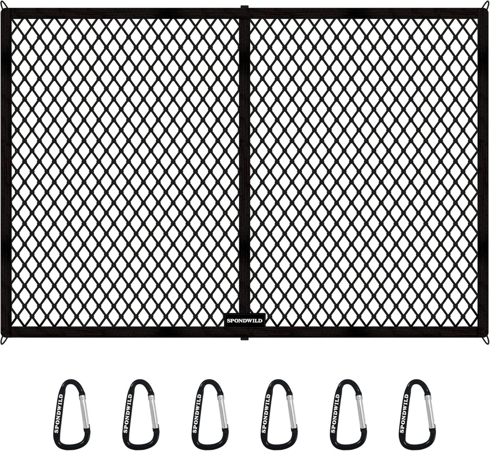 Stretchable Cargo Net with Hooks Adjustable Elastic Trunk Storage Organizer 6 x