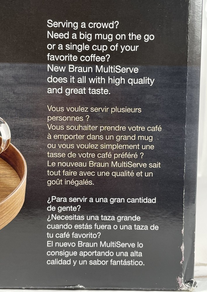 Braun KF9150 MultiServe Coffee Machine 7 Programmable Brew Sizes 24 hr timer EUC