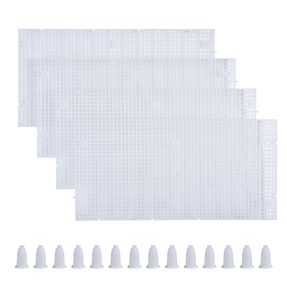 4 PCS Plastic Grid Divider Tray Egg Crate Louvre Aquarium Isolation Bracket