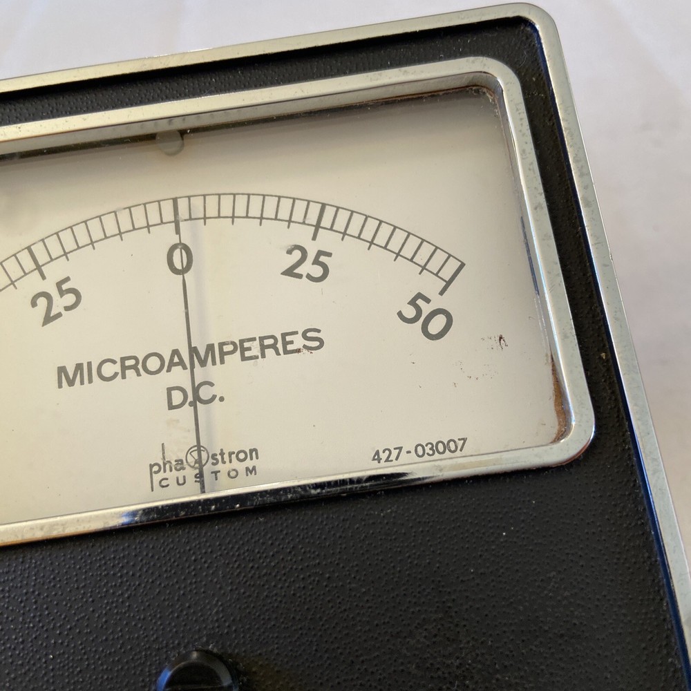 PHASTRON CUSTOM MICROAMPERES DC METER #H