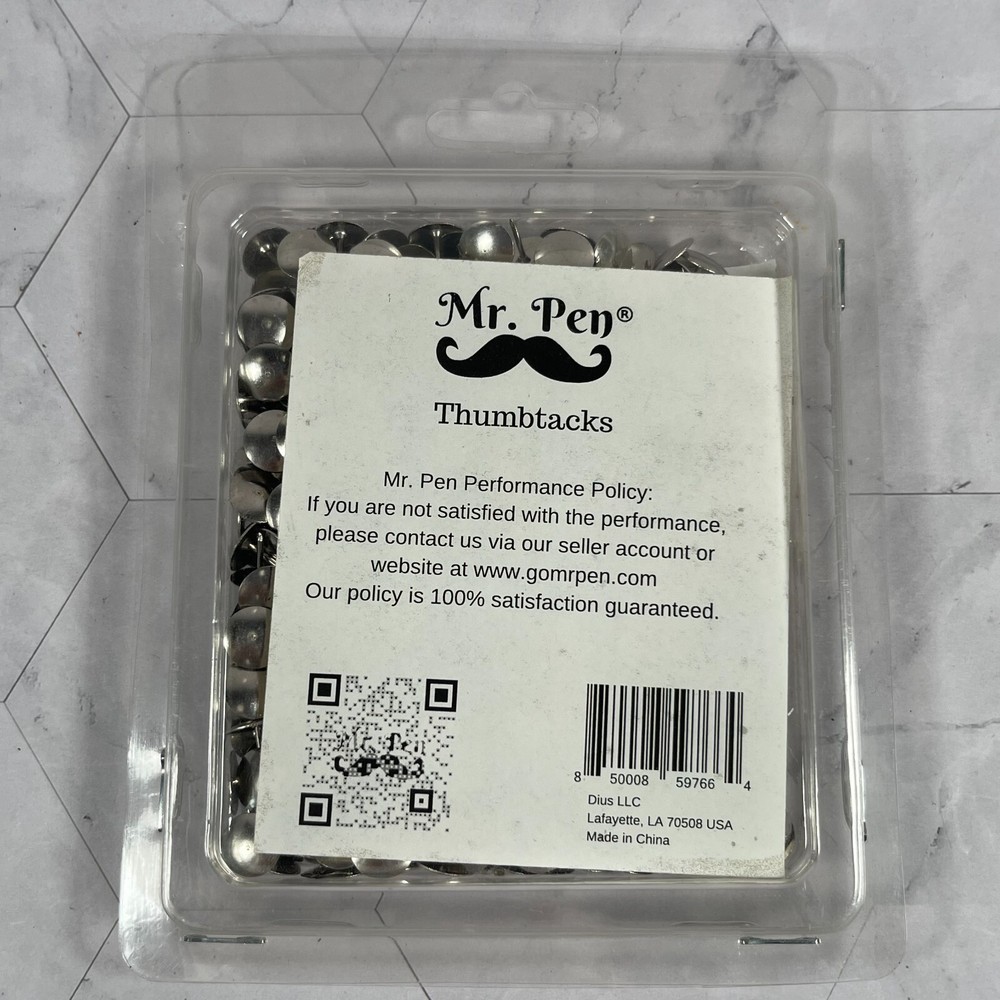 Mr. Pen Thumbtacks Push Pins Silver Tacks Pack