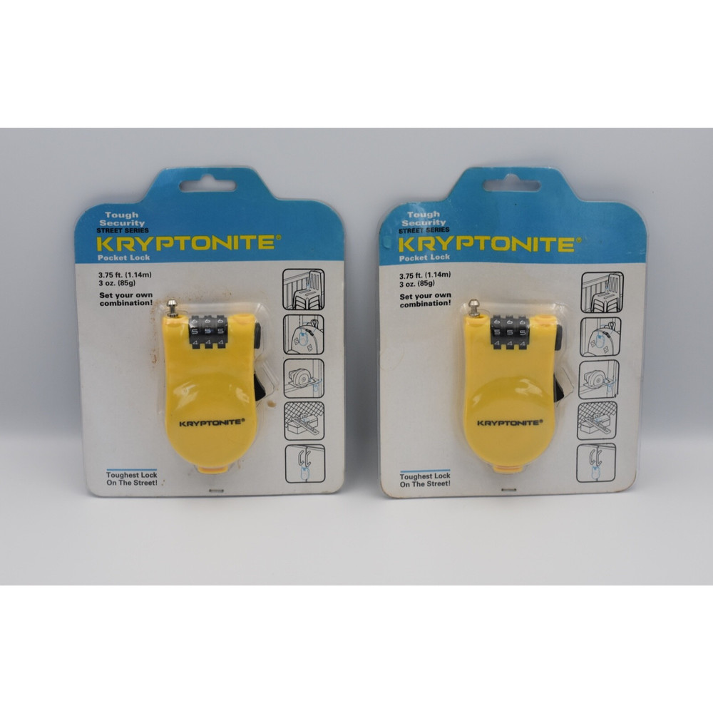 Security Kryptonite Street Series Pocket Retracting Cable Combination Lock SET