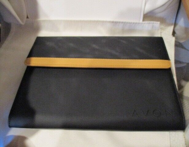 AVON 2009 President's Recognition Program "Envelope Organizer" Black/ Gold w/Pad