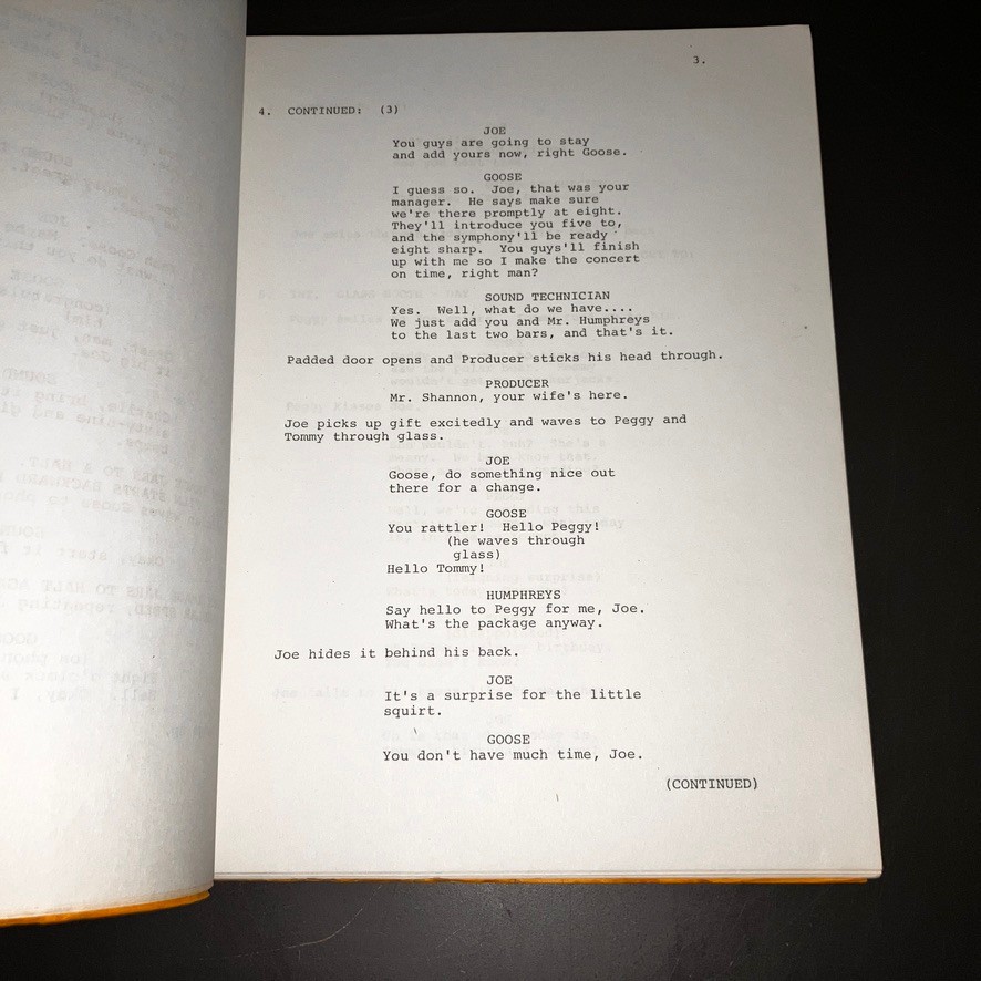 UNCLE JOE SHANNON (5/13/78) Burt Young Writes/Stars -#78 Prod Script w/NOTES!