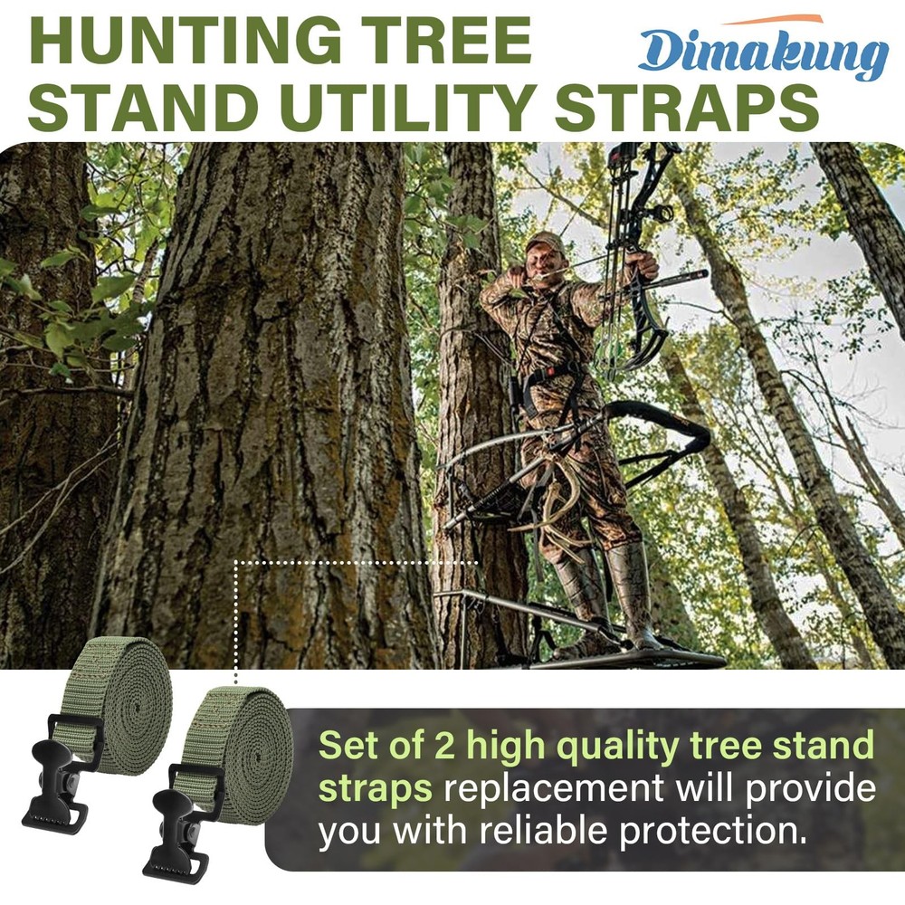 Tree Stand Utility Straps Stabilizer for Summit Viper Climber, Hang On, 2 Pcs