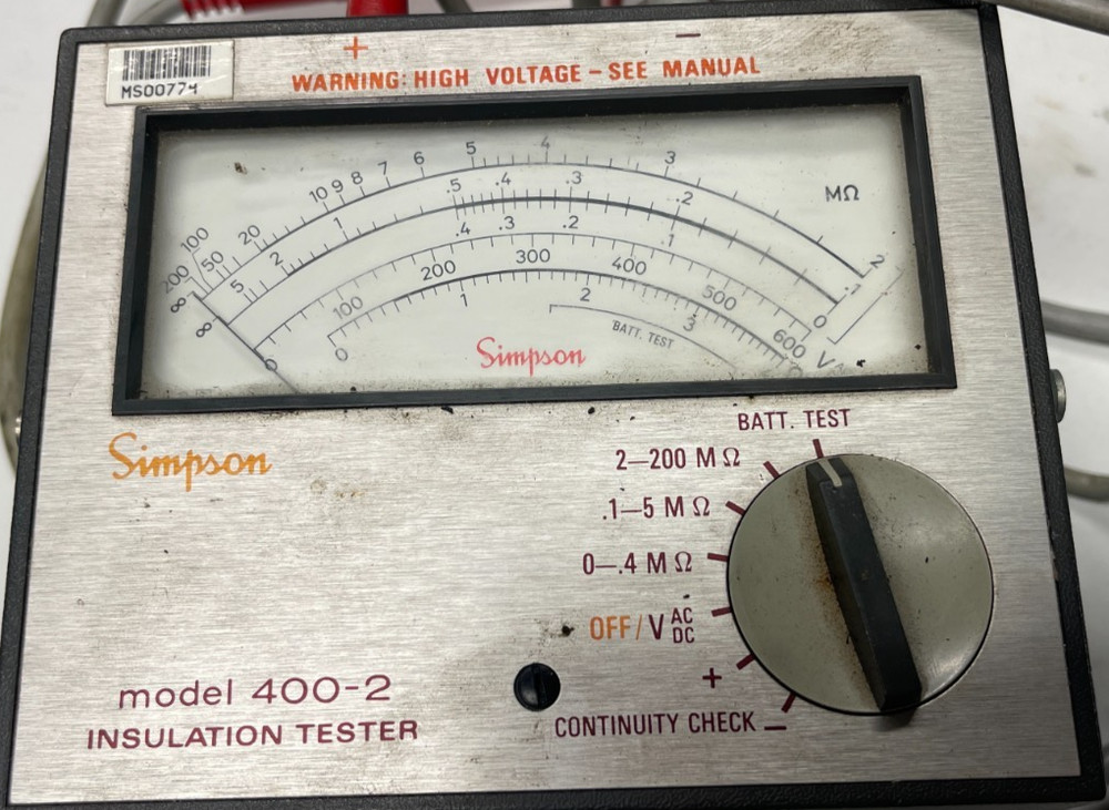 Simpson 400-2 High Voltage Insulation Tester