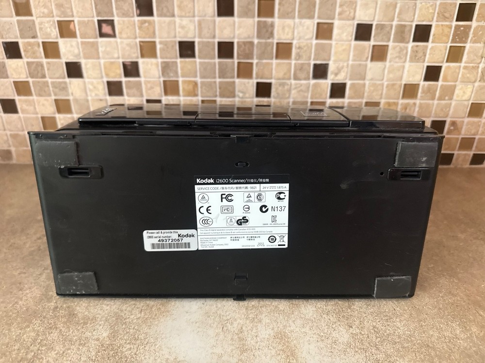 Kodak i2600 Sheetfed Double-Sided Color Duplex Document Scanner 600 Dpi
