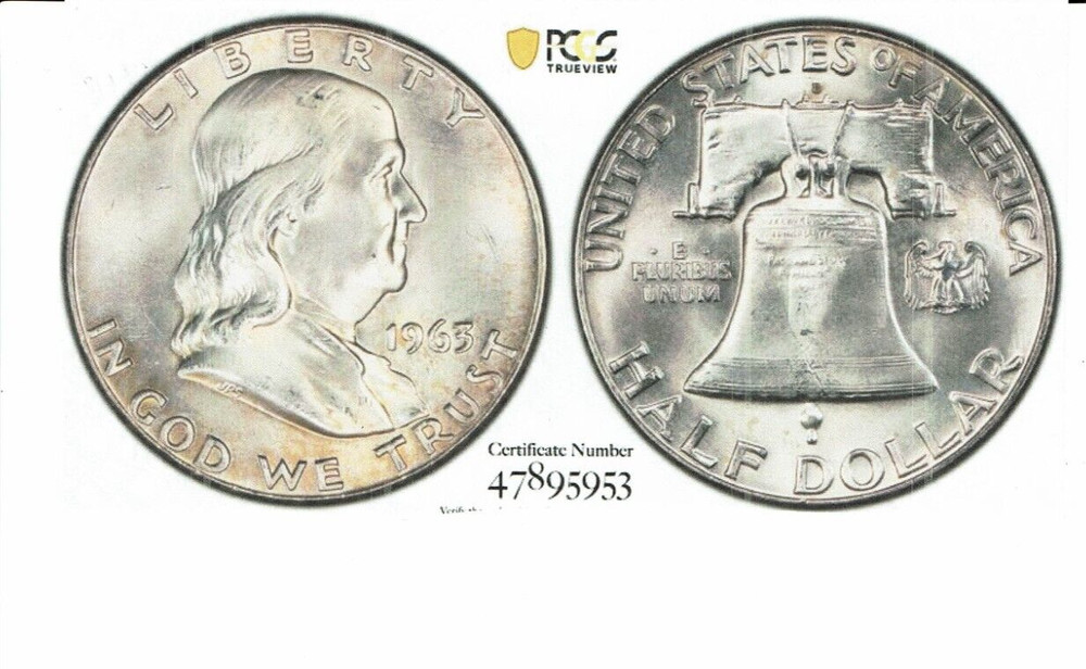 1963-D FRANKLIN MS 65 FBL.