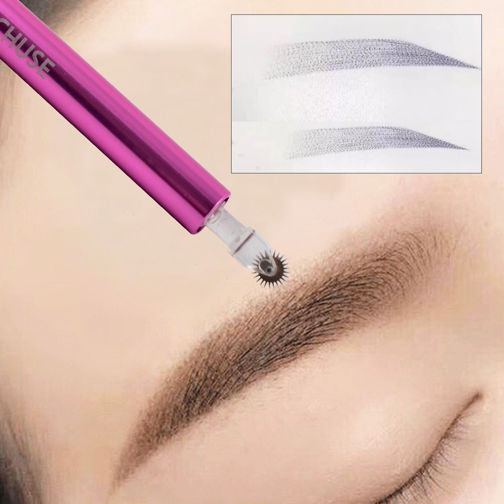 Roller Microblading Needles Fog Eyebrow For Permanent Makeup Tattoos Manual Pen