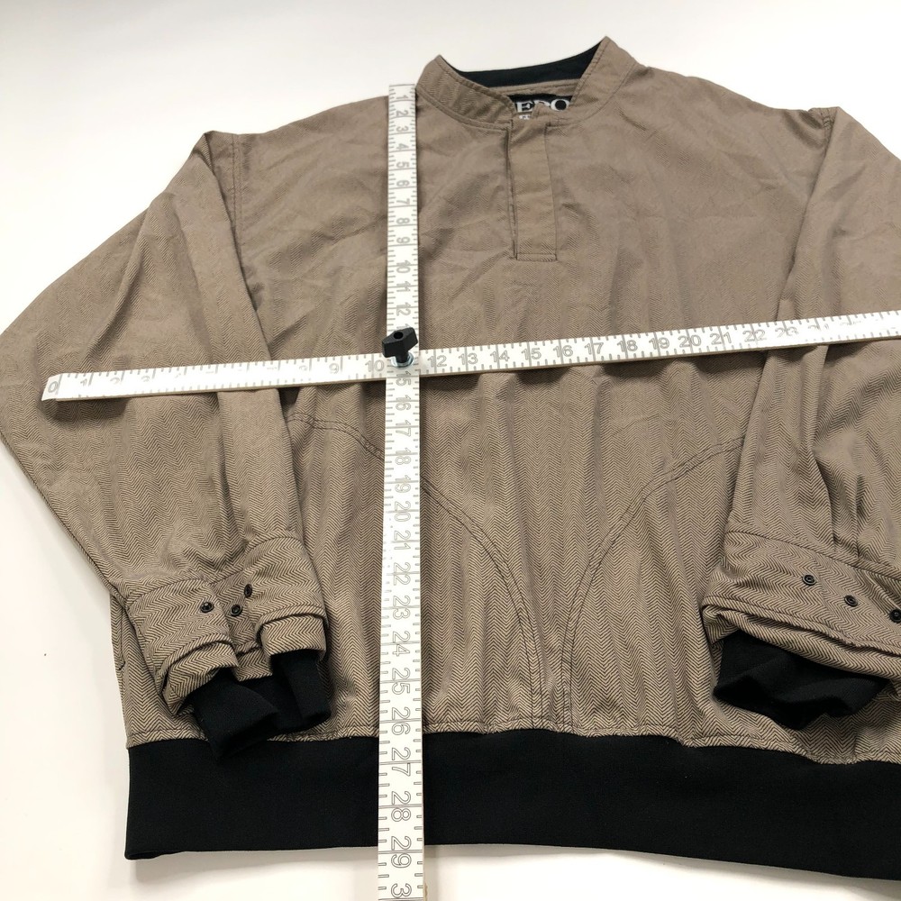Zero Restriction XL Golf LS Pullover Windbreaker Thin Lightweight Jacket Brown