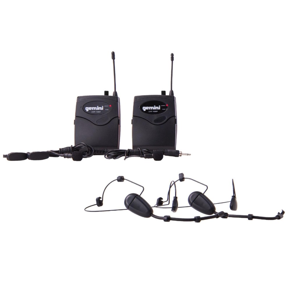 Gemini UHF-02HL 2 Channel Headset/Lavalier Wireless Microphone System