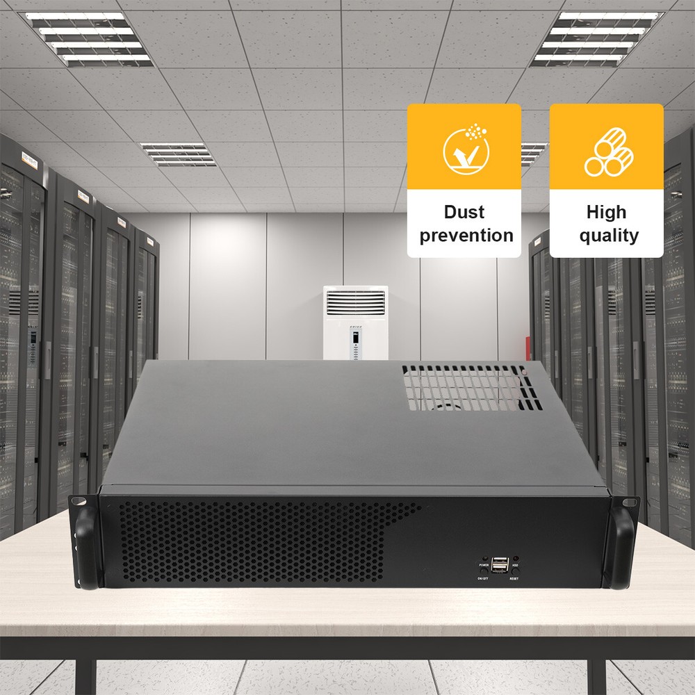 2U Network Server Rack Cabinet Chassis Rackmount Computer Case Enclosure ITX ATX