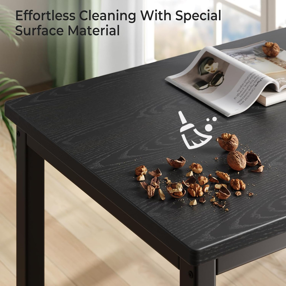 Tatub Dining Table Set for 4, 3-Piece Kitchen Table with 2 Benches, Space-Saving