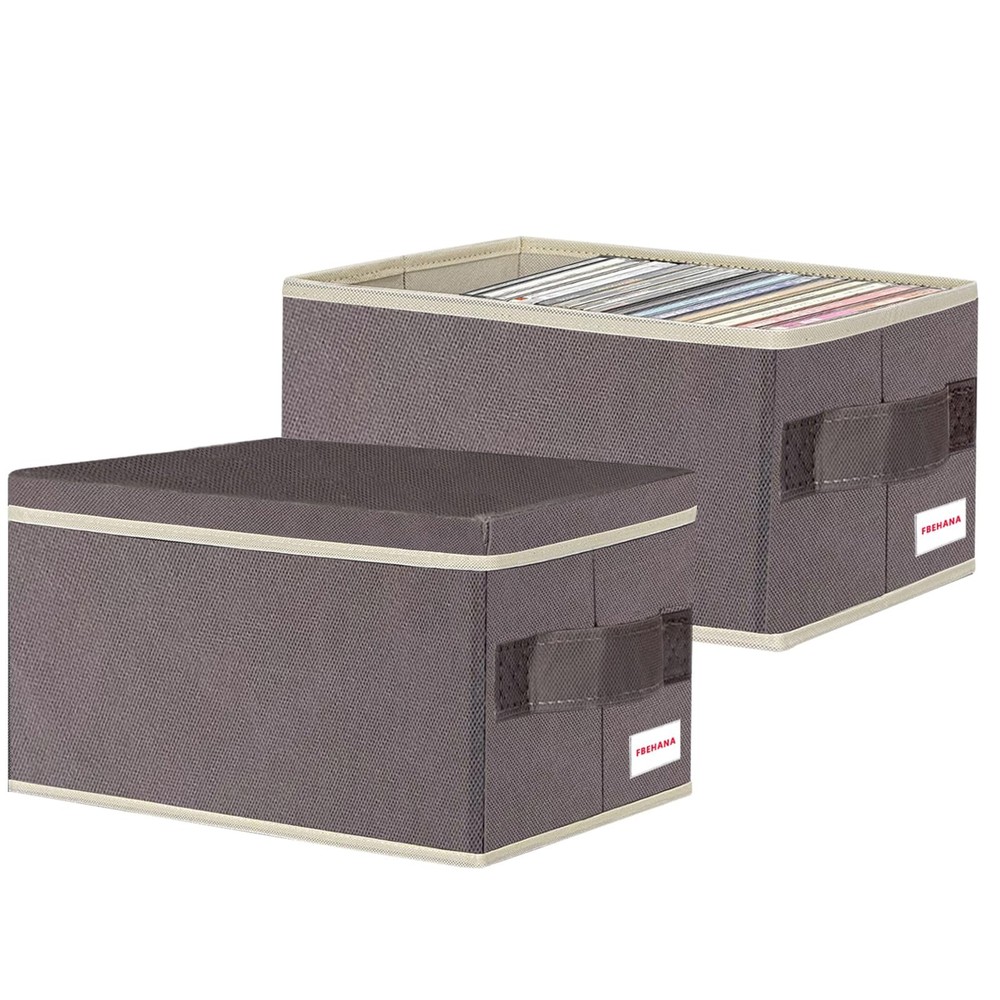 CD/DVD storage box Universal, stackable CD/DVD organizer with lid, Blu-ray di...