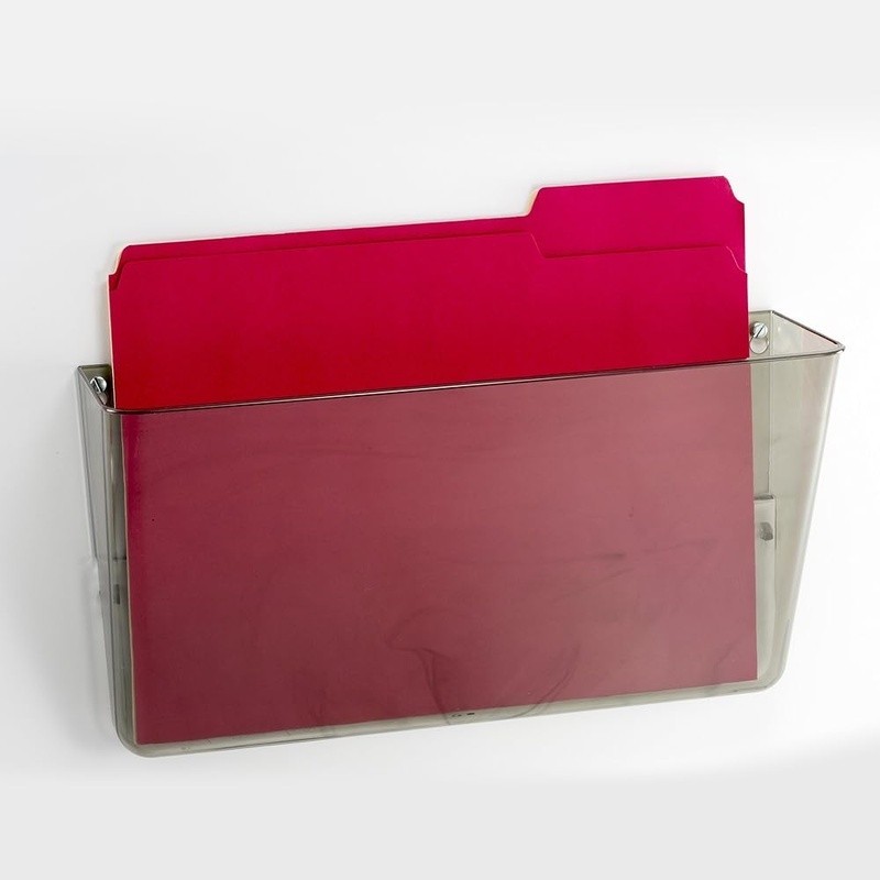 Wall Mount Plastic File Organizer Storage Rack Letters Documents Clear Design US