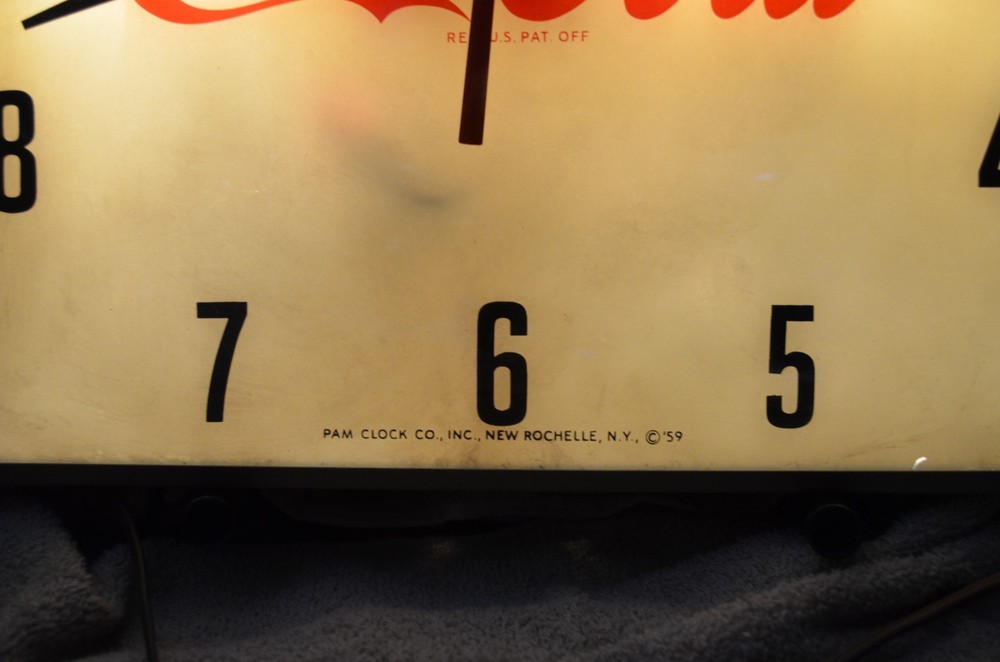 Coca Cola, Pam Clock Company, 1959