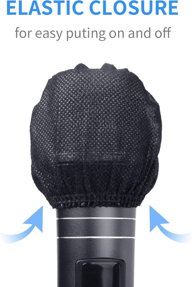Sanitary Microphone Cover 400 Pack Black