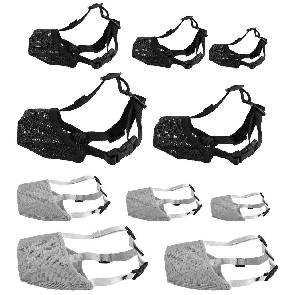 Pet Muzzle Mask Soft Mesh Muzzle Adjustable Dog Mouth Cover with Breathable Mesh