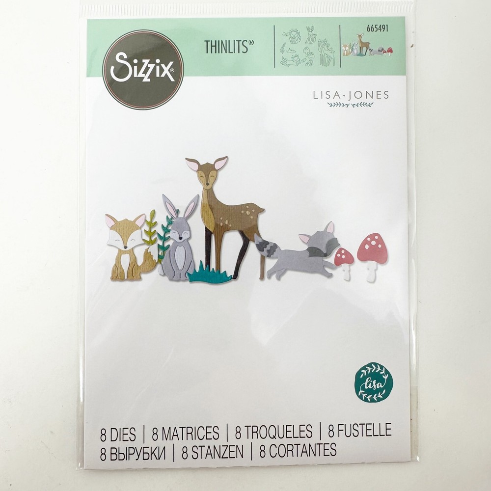Sizzix Thinlits Christmas Winter Cutting Dies Woodland Critters Bundle NEW