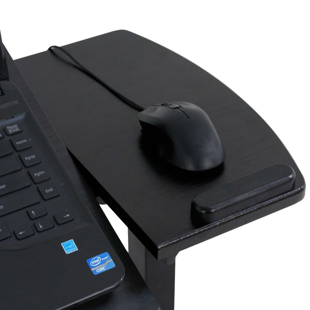 Adjustable Laptop Notebook Rolling Table Desk Stand Tiltable Tabletop W/ Casters