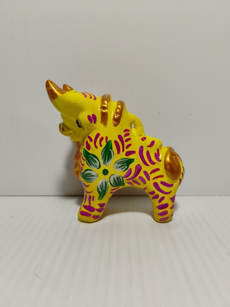 Hand Painted Peruvian yellow bull