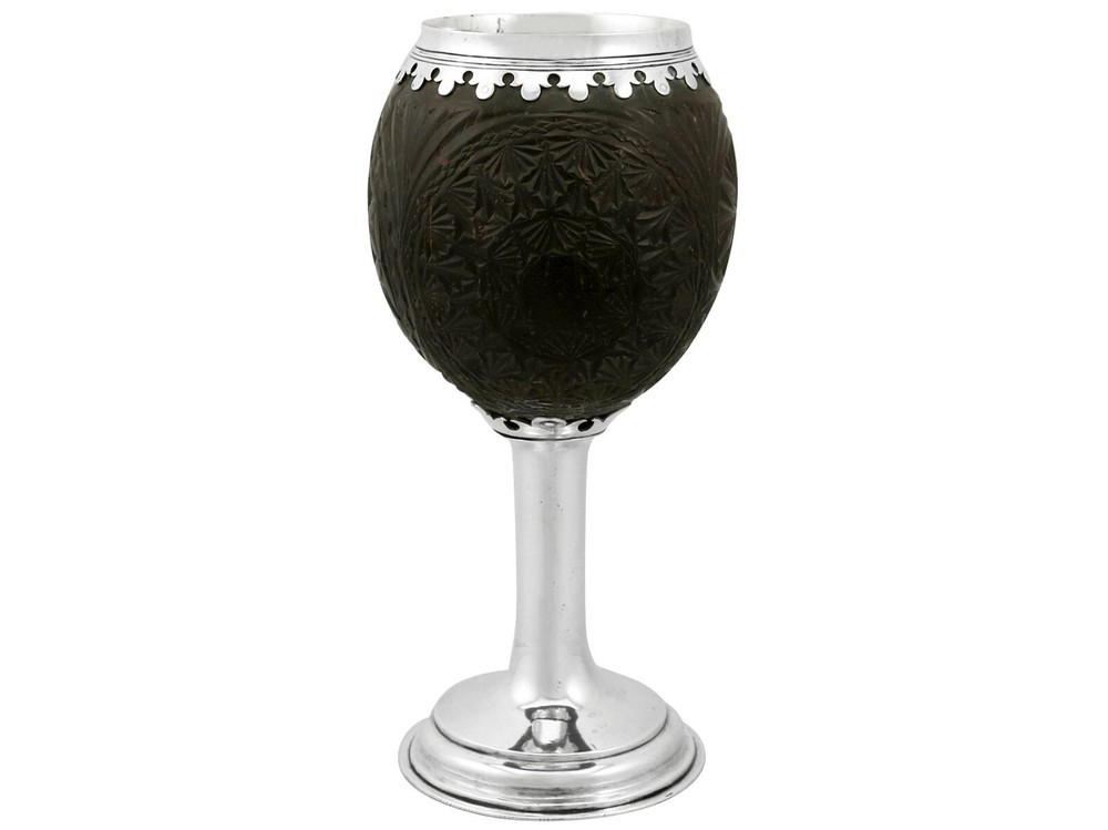 1820s Silver Mounted Coconut Cup
