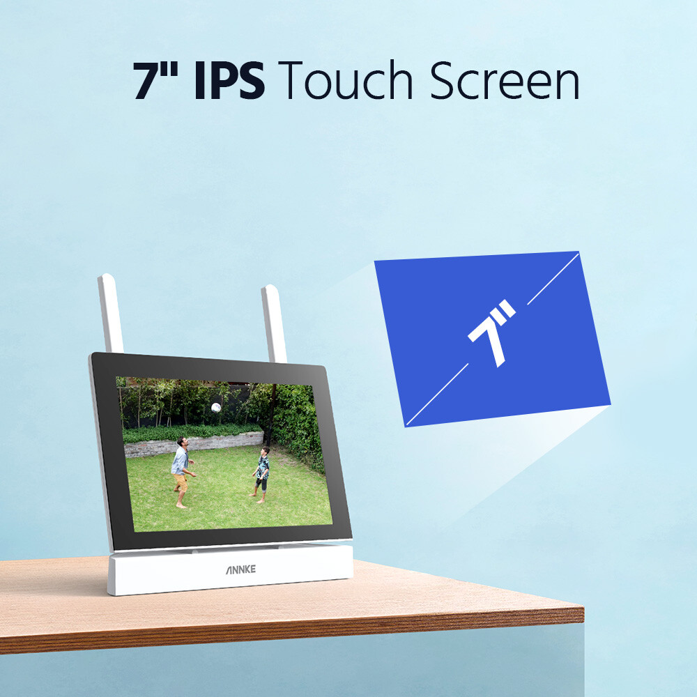 ANNKE HD 4MP PT Wireless PIR Security Camera System Solar Powered Two Way Audio