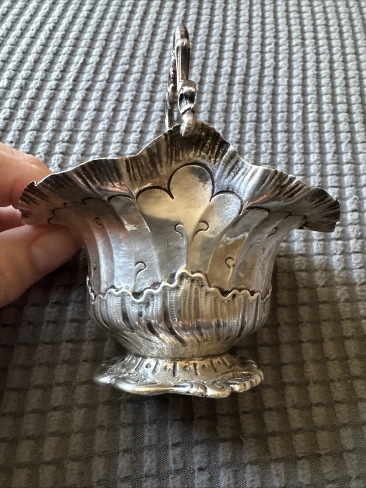 Antique Coin Silver Small Basket-Hallmarks-Not British