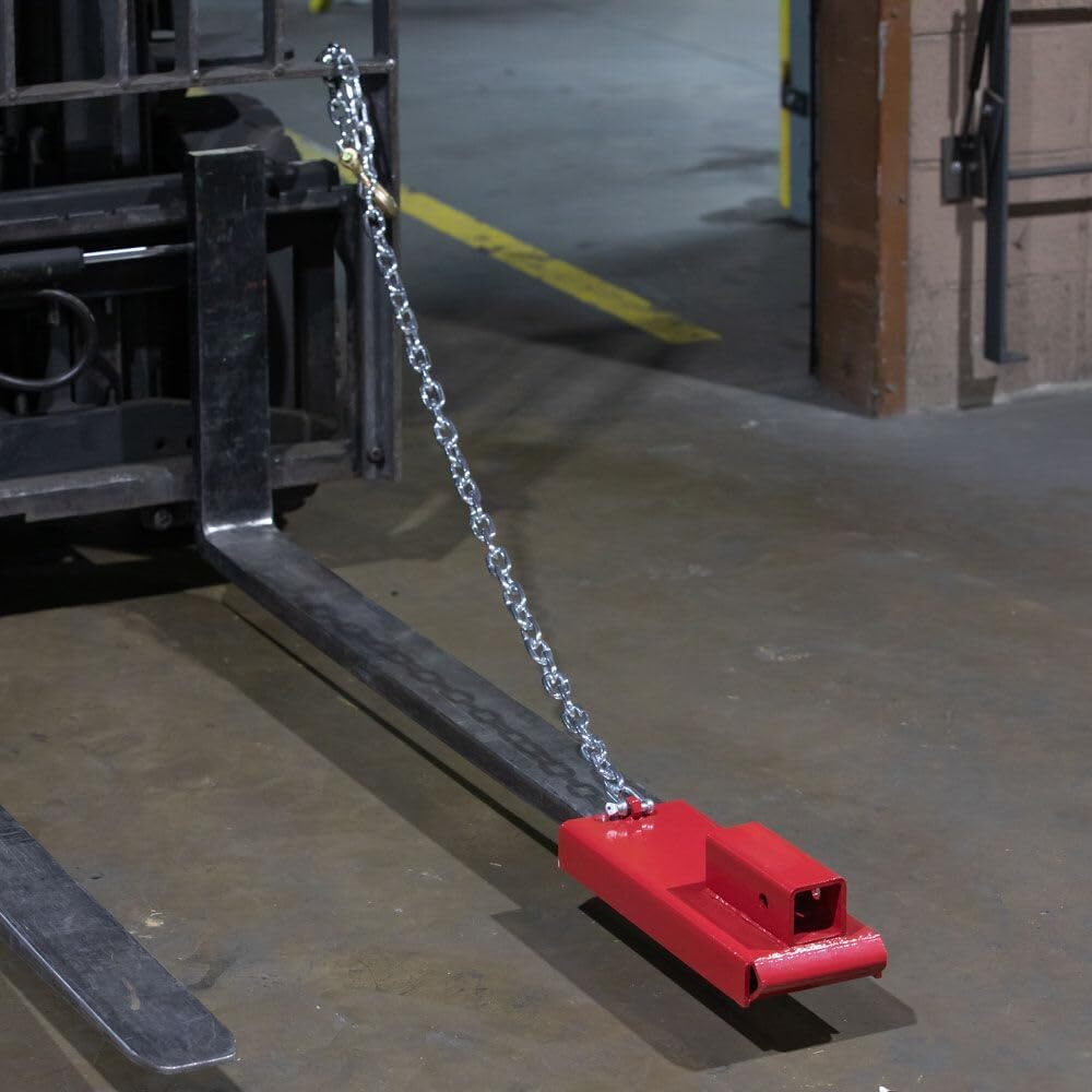 Titan Attachments Single Forklift 2" Hitch Receiver, Pallet Fork Blade Insert