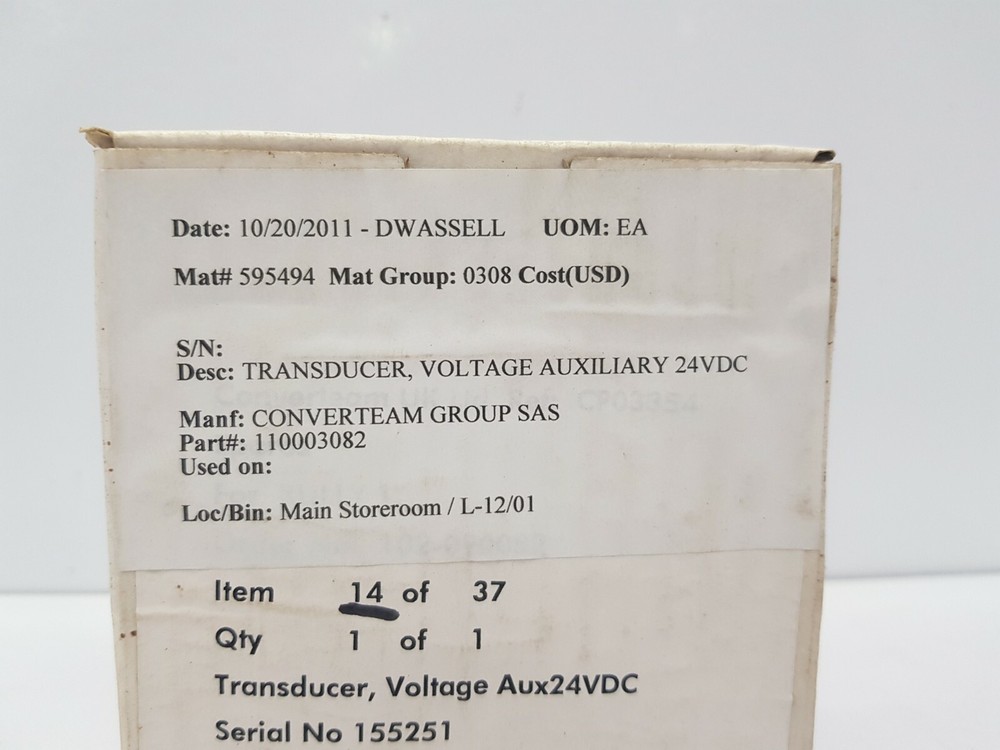 MEGACON VOLTAGE TRANSDUCER AUXILIARY 24VDC MCVB