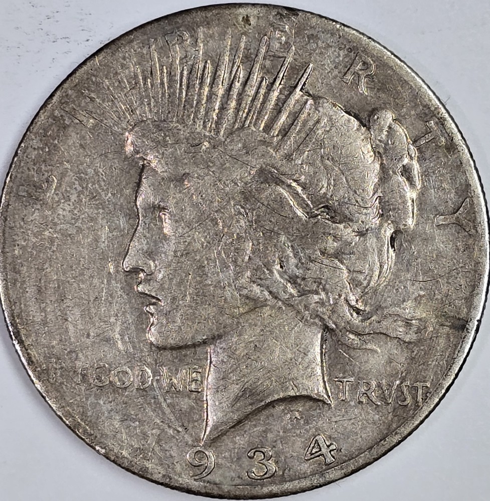 1934 S 90% Silver Peace Dollar Better Date
