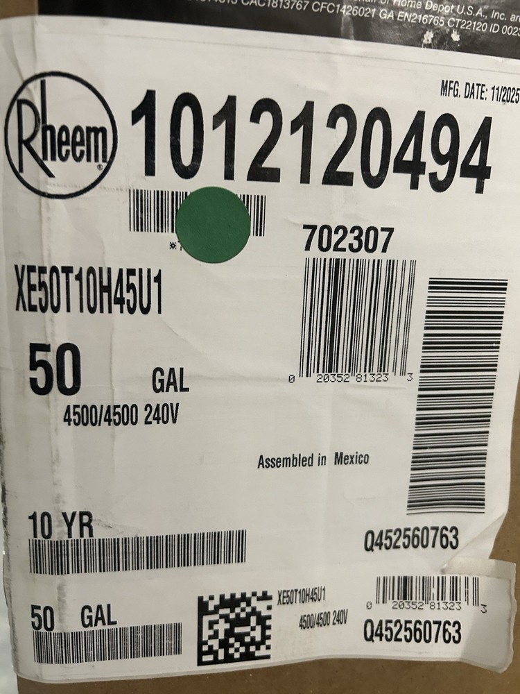 Rheem Performance Platinum 50 Gal Smart High Efficiency Hybrid Water Heater READ