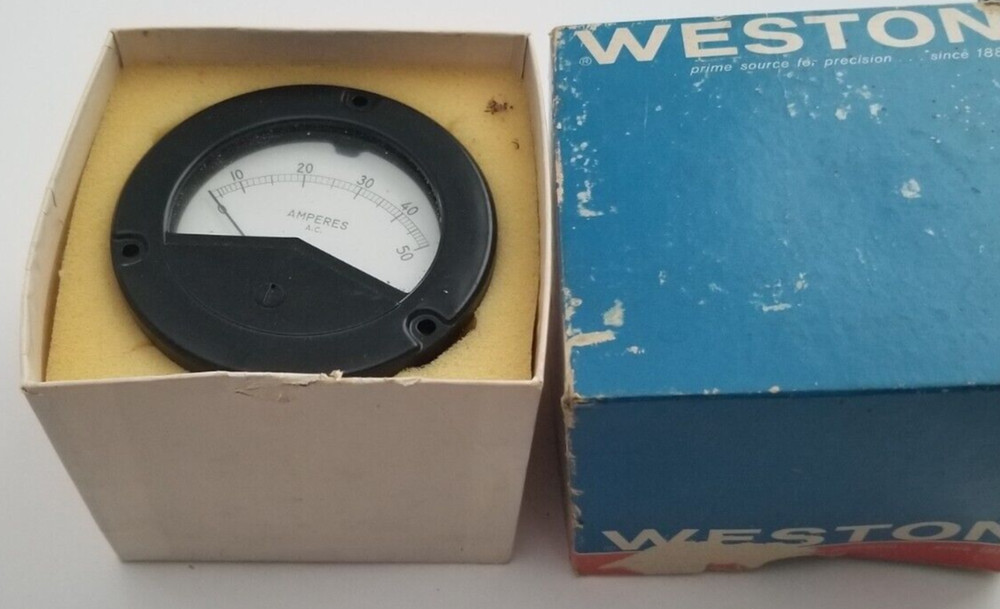 Weston 0-10 AC Amperes 2534 Panel Meter NOS