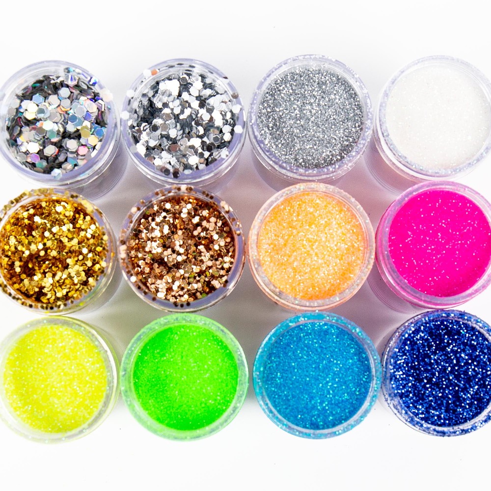 Hello Hobby Neon Glitter Shakers 12-Pack