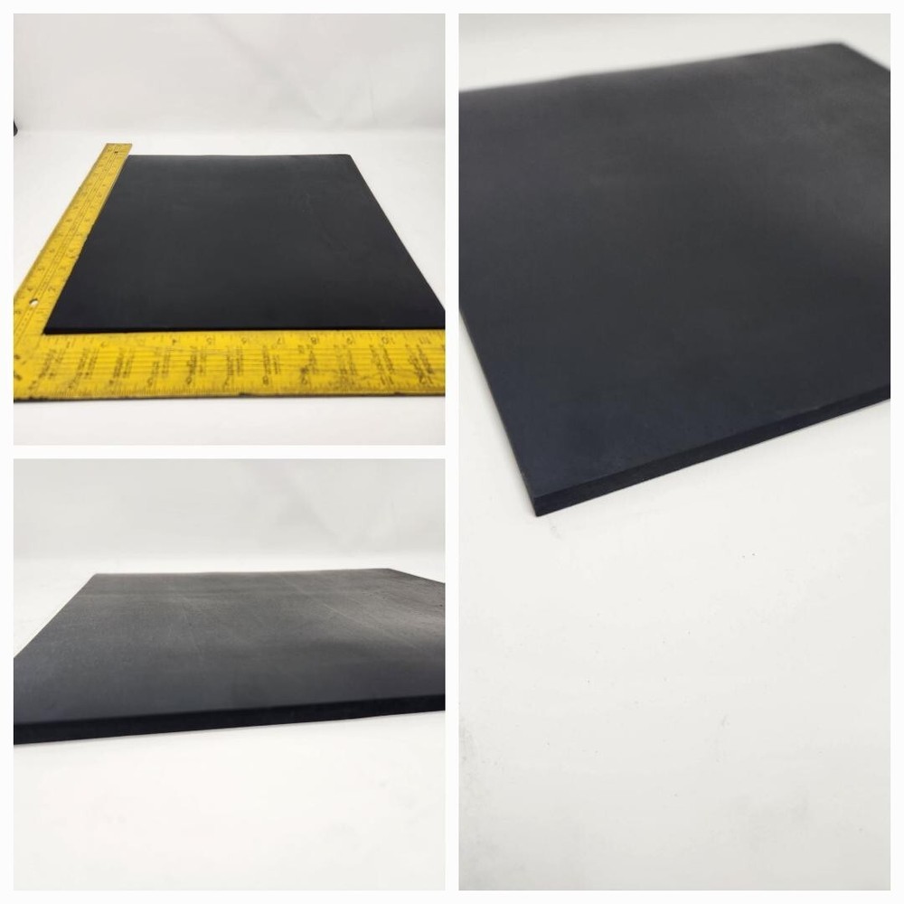 Neoprene Rubber Solid Sheet 1/4" Thick x 12" x 12" Sq Ft  Pad 60 D Std Flex