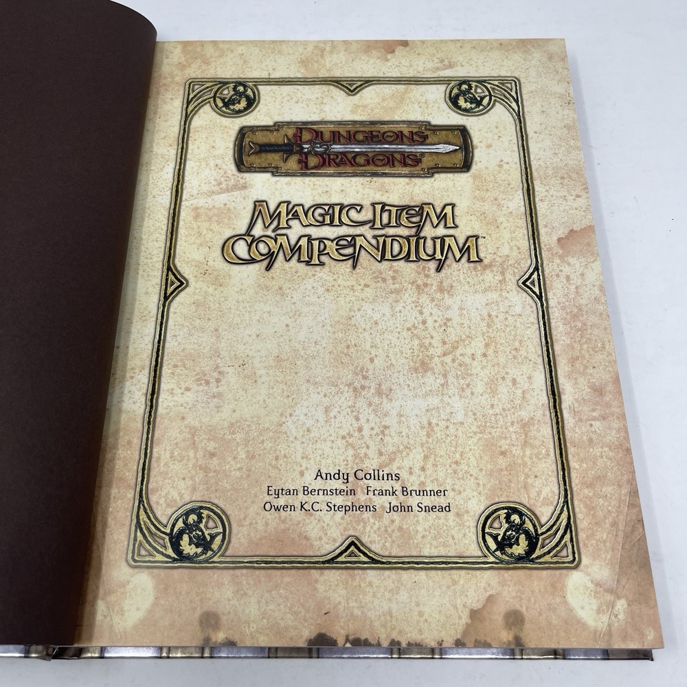 Dungeons & Dragons D&D: Magic Item Compendium - Rules Supplement V.3.5 Hardcover