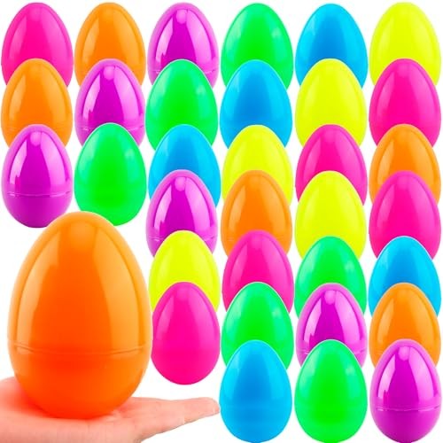 36 Pack 5 Inch Fillable Easter Eggs Large Plastic Easter Egg Colorful Easter