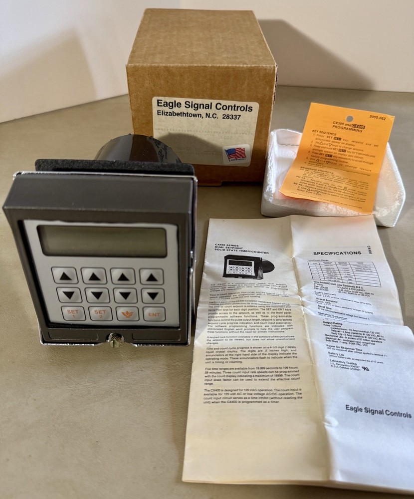 Eagle Signal Controls CX412A6 Dual Setpoint Solid State Timer Counter - New NOS