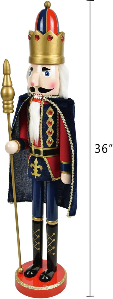 36 Inch Nutcracker King with Cape