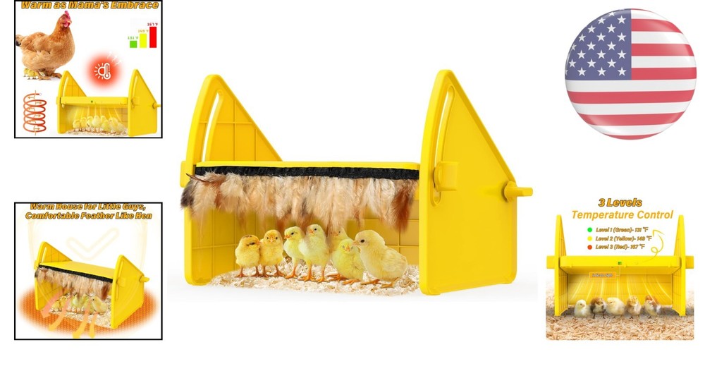 Adjustable Heating Brooder Plate for Chicks & Ducklings - 3-Level Temperature...