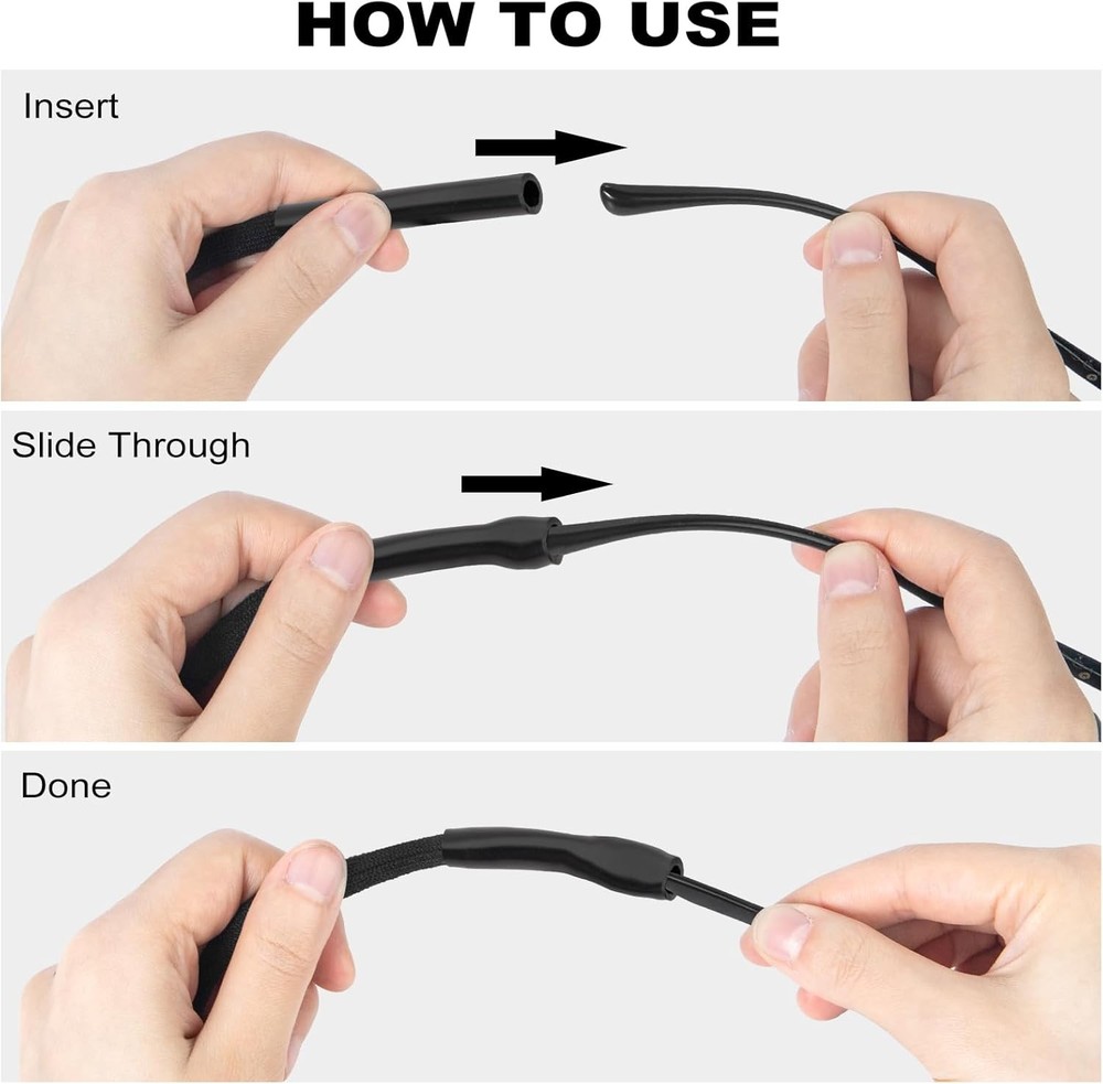 Adjustable sunglasses strap neck lanyard