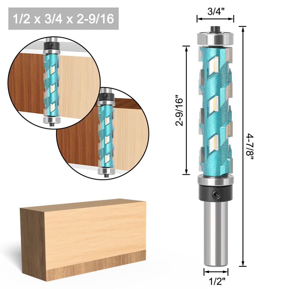 Flush Trim Solid Carbide Spiral Router Bit-1/2" Shank