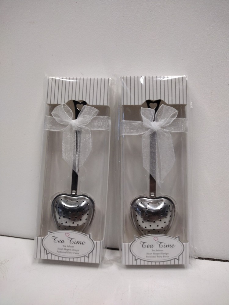 2 Tea Time Heart Shaped Tea Infuser New in Gift Box w/ Bow