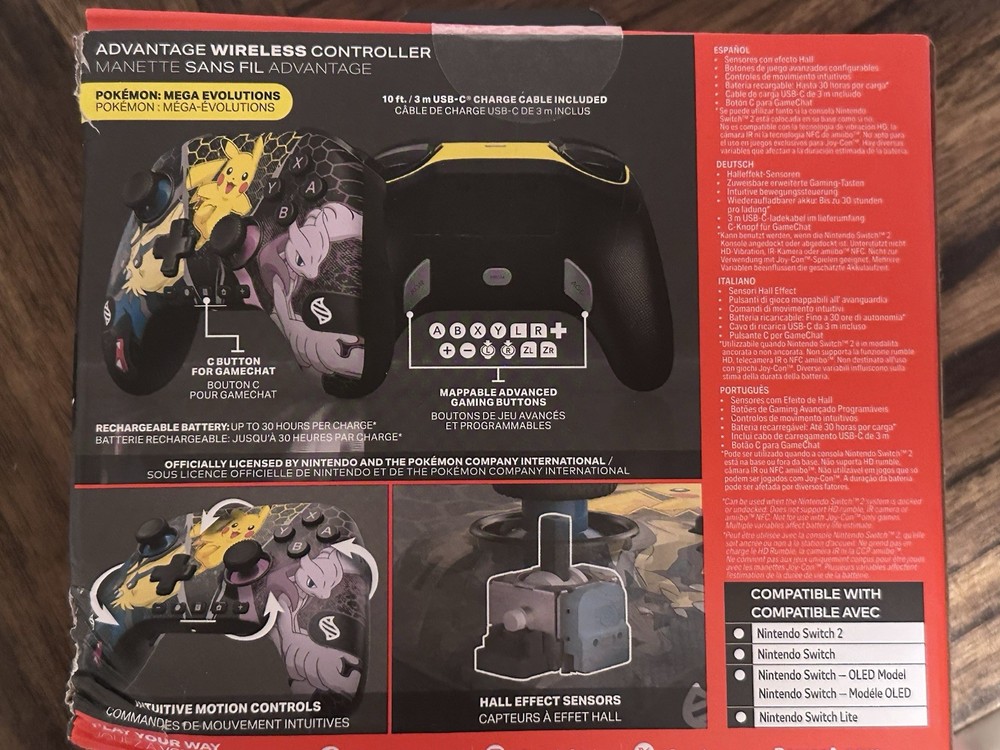 PowerA Pokemon Mega Evolutions Advantage Wireless Controller Nintendo Switch 2