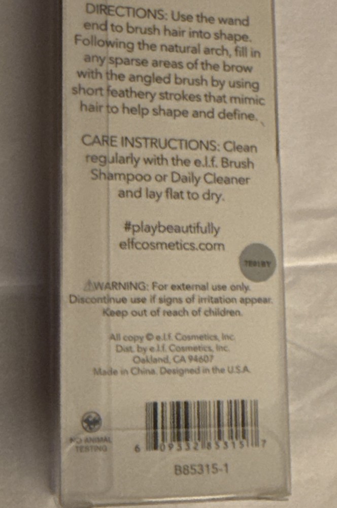 ELF PRECISION DUAL SIDED SHAPE & SCULPT EYEBROW BRUSH NEW
