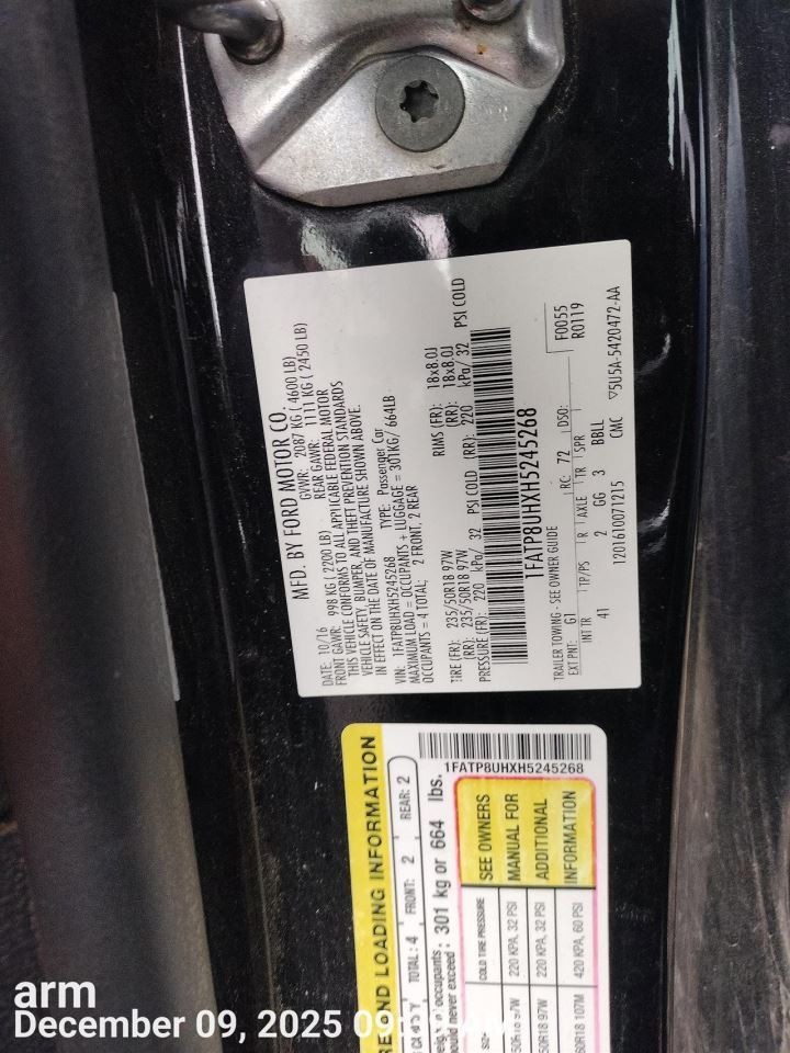 CONTROL PANEL OEM 2017 FORD MUSTANG 1YR WRNTY