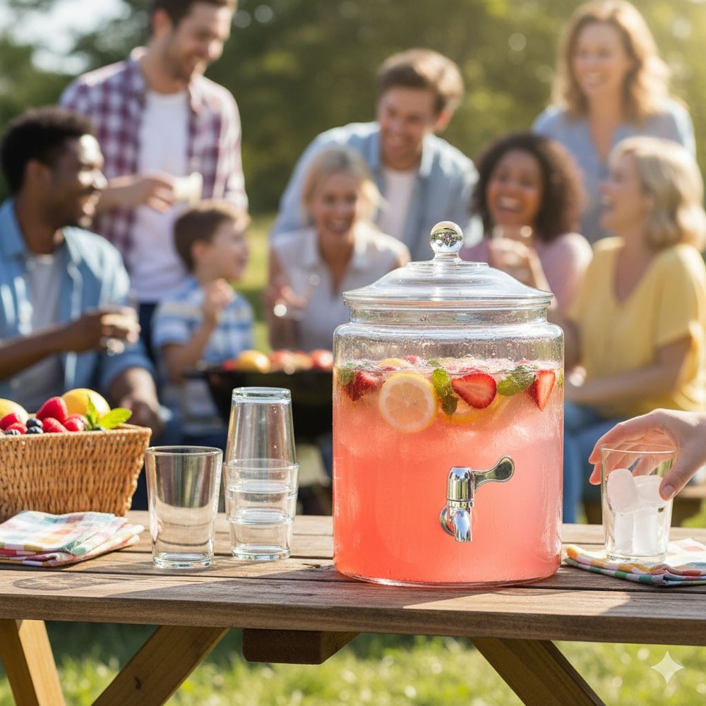 8qt Glass Beverage Dispenser - Threshold