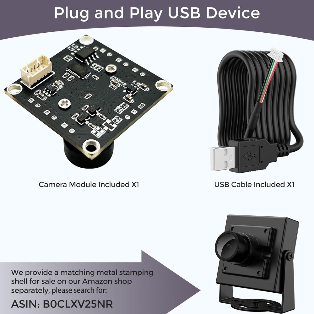 Plug and Play 720P USB 2.0 Camera - Supports Windows, Linux & Android Devices